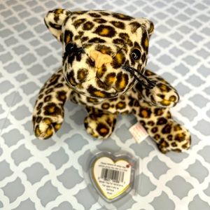 TY~BEANIE BABIES~"FRECKLES"~1996~LEOPARD~CHEETAH~PLUSH~VTG~RARE~RETIRED~4066